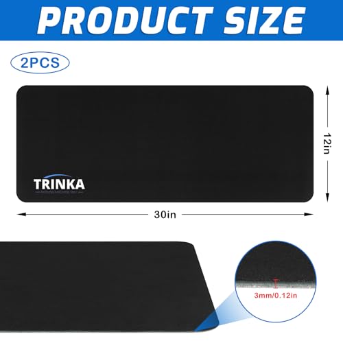 Rowing Machine Floor Mats - 2PCS Non-Slip Fitness Equipment Mat | 30"x12"