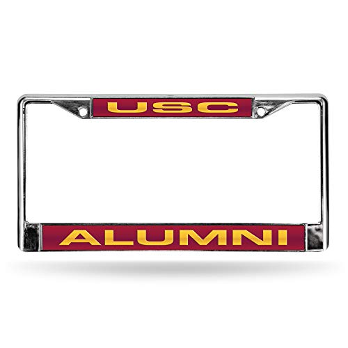NCAA Chrome License Plate Frame - USC Trojans Team Color