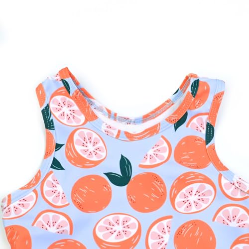 Girls Unicorn One-Piece Swimsuit - Toddler 6-7 Years / Orange P08