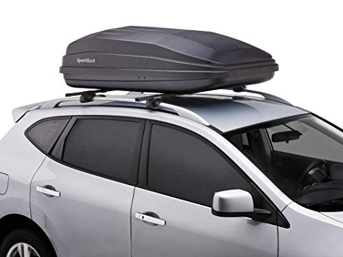 18 Cubic Foot Rear Opening Cargo Box - Durable Black Roof Storage