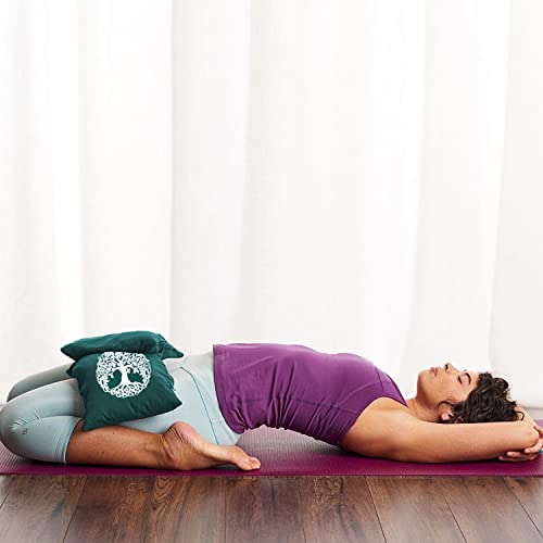 Yoga Sand Bag - Cotton Unfilled, Portable Weightlifting - Bottle Green