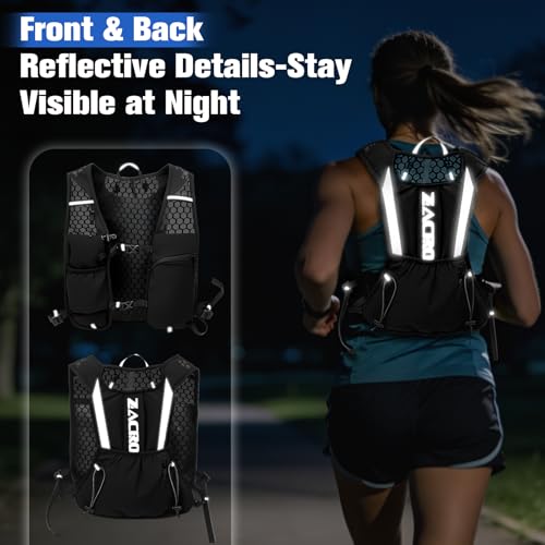 Lightweight Hydration Vest Backpack with 2L Bladder - Black
