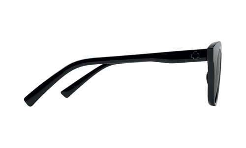 Spy Optic Boundless, Round Cat-Eye Sunglasses, Color and Contrast Enhancing Lenses, Black - Gray Lenses