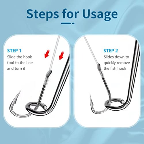 3-Piece Stainless Steel Fish Hook Remover Tool Set with Magnetic Tip