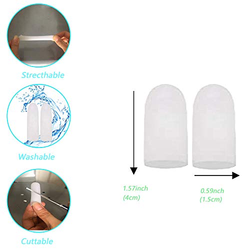 Gel Finger Protectors - Silicone Fingertips for Pain Relief - Medium (Pack of 10)