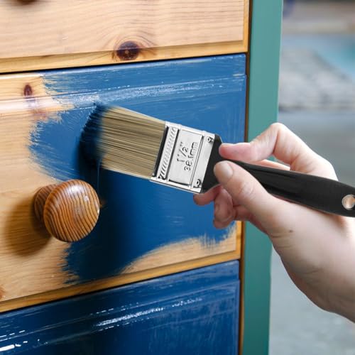 Small Paint Brush, 5pcs Trim Painting Tool, Touch Up Paint Brushes for Walls, Edge Painting Tool, Round Paint Brush for House Wall Corners Edges, Trim Paint Brushes