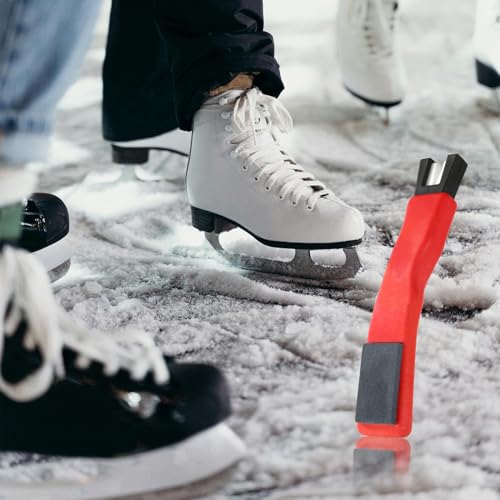 Ice Skate Sharpener - Double-Sided Whetstone with V-Shaped Blade