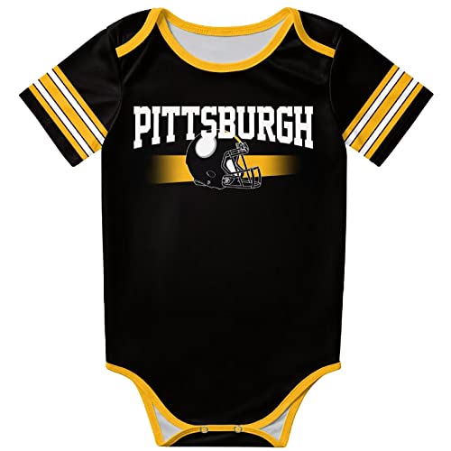 Custom Personalized Baby Clothes with Name and Number - Pittsburgh