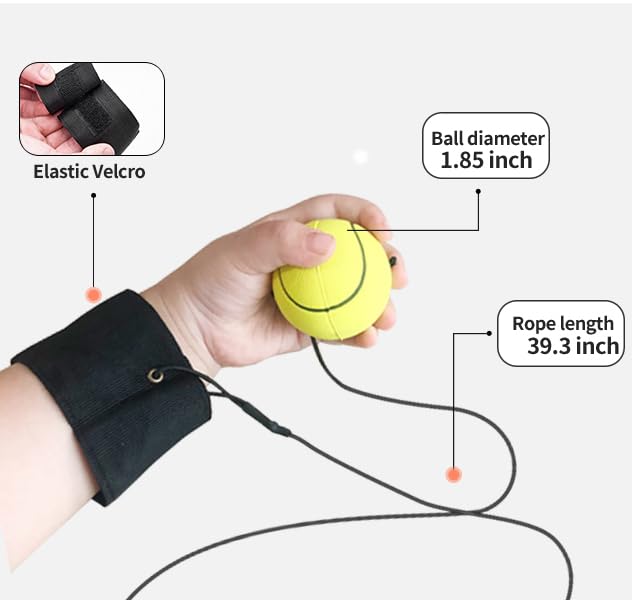 4 Pack 1.85 Inch Sports Wrist Return Balls - Kids' Exercise Toy