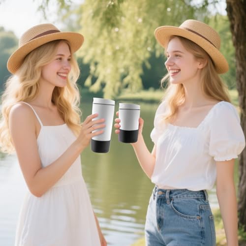 Silicone Boot Covers for Owala SmoothSip Slider Tumblers - Black, 2pcs