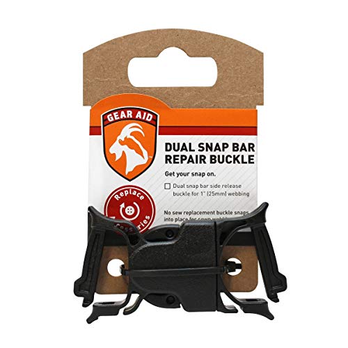 Dual Snap Bar Buckle for 1" Webbing - Black