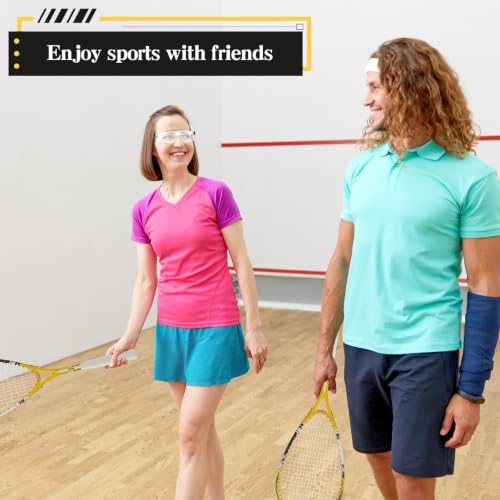 Beginner Squash Racquet Set - 2 Racquets, Goggles & Bags - Yellow