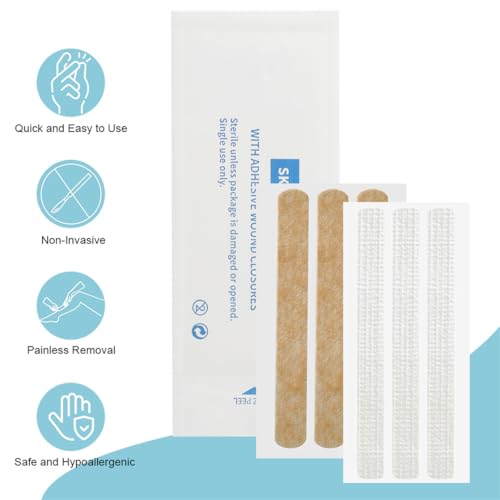 Breathable Wound Closure Strips - 24 Pack, 12x100mm - Medium Size