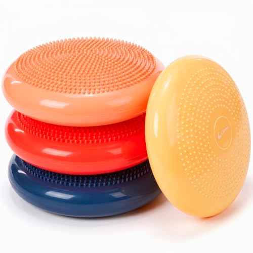 Libima 4 Pcs Wiggle Seat Cushions for Kids - Inflated Balance Discs in Vivid Color