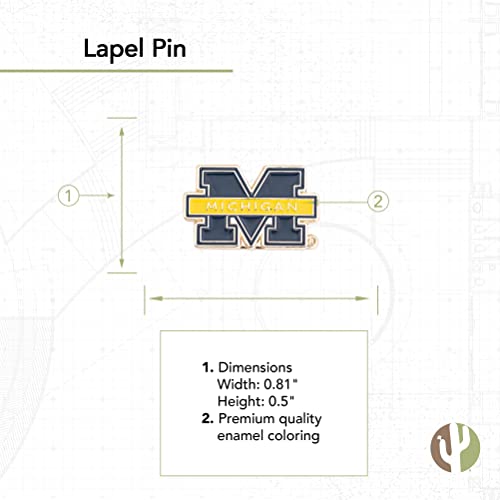 Michigan University Cactus Metal Enamel Lapel Pin - Desert Cactus Gift