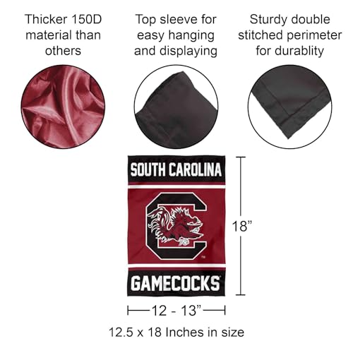 South Carolina Gamecocks Garden Flag - Double Sided 13x18