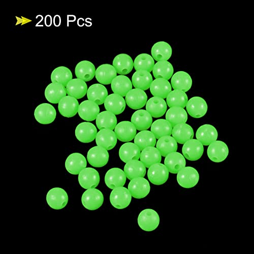 Luminous Fishing Beads - 6mm Soft Plastic Glow Tackle - 200 Pieces