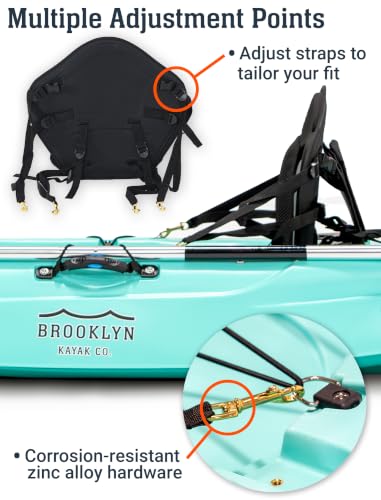 BKC Brooklyn UH-PS223 Memory Foam Kayak Seat 1 Pack - Adjustable, Waterproof Support