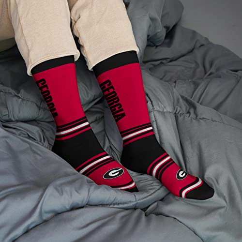 Georgia Bulldogs Go Team Dress Crew Socks - One Size