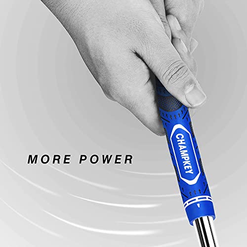 Premium Hybrid Golf Grips - 13 Pack with Repair Kits - Blue Midsize