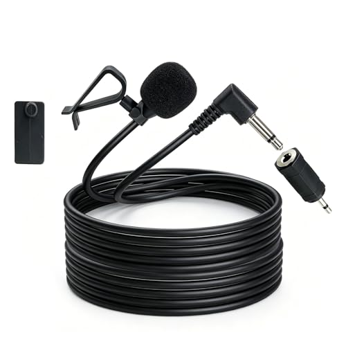 Car Microphone with 2.5mm Adapter - Omnidirectional, 3m Cable