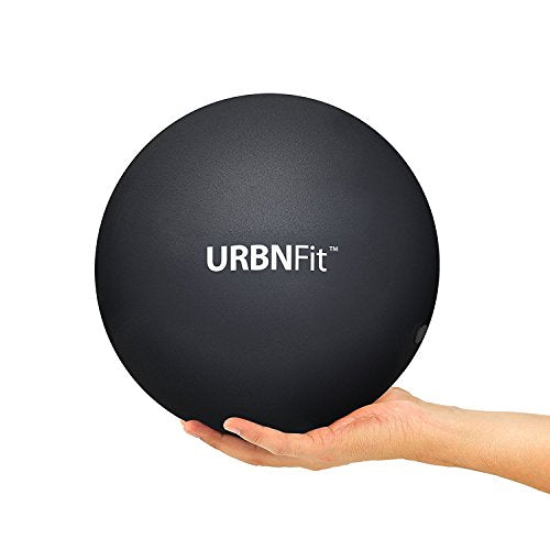 9” Mini Exercise Ball - Black Pilates & Yoga Stability Ball for Core Strength, Balance & Therapy