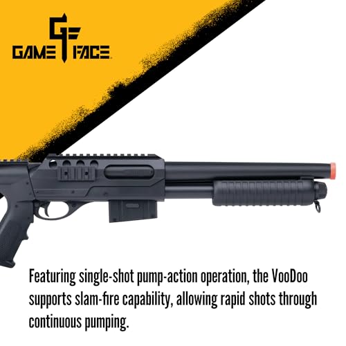 Game Face VooDoo Spring-Powered Airsoft Shotgun, 6mm, 390 FPS