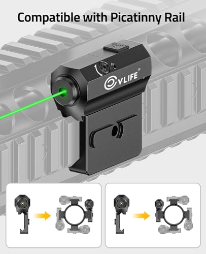 Green Laser Sight for Rifle - Low Profile M-Lok & Picatinny Mount