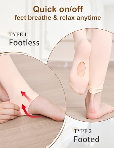 Ultra Soft Convertible Ballet Tights for Girls - Ballet Pink, 10-12 Years