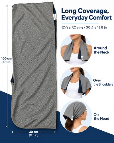 Chemluk Multicolored Cooling Towels for Neck & Face 40x12 inches - 4 Pack