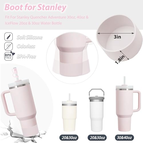 Rose Quartz Stanley Cup Accessories Set - 9 Pieces