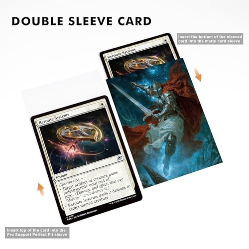 Katomula 100 MTG Card Sleeves with Inner Sleeves - Standard Size, Textured Back, Double Sleeve Protection