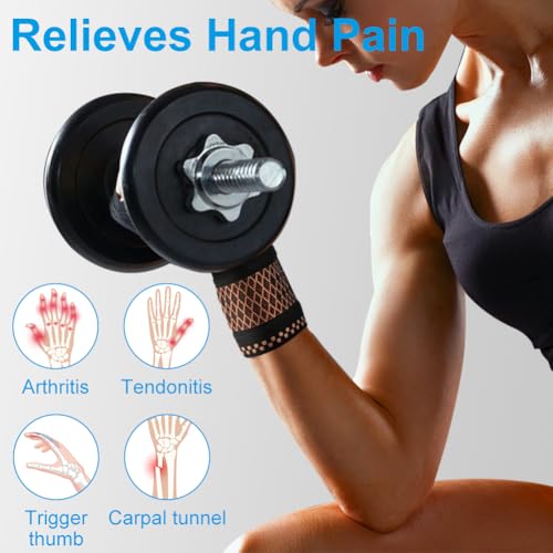 Wrist Brace 2 Pack - Elastic Wrist Support for Joint Pain, M