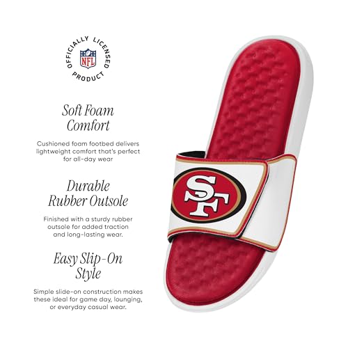 NFL Team Color Foam Slide Sandals - San Francisco 49ers - 9-10