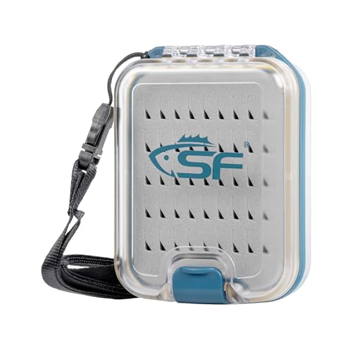 Waterproof Pocket Fly Fishing Box with Easy Grip Foam & Lanyard
