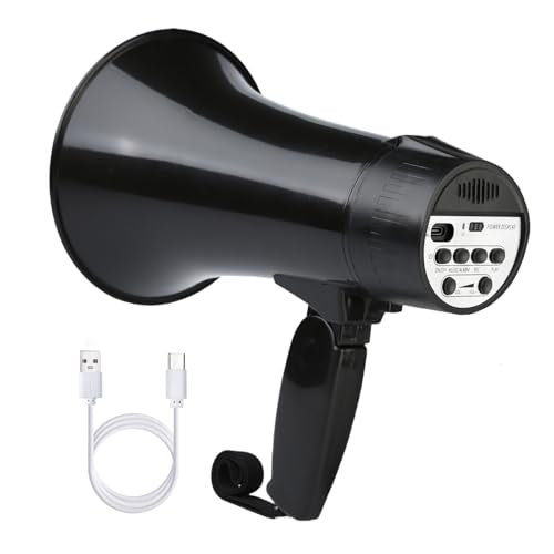 Rechargeable 20W Megaphone Bullhorn with Siren & Recording