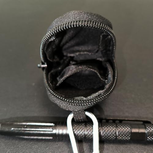 Tactical Mini EDC Coin Pouch - 2 Pack, Small Gear Bag - Black 2