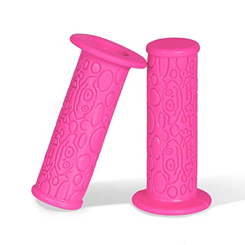 Kids No-Slip Soft Rubber Bike Handlebar Grips - Pink