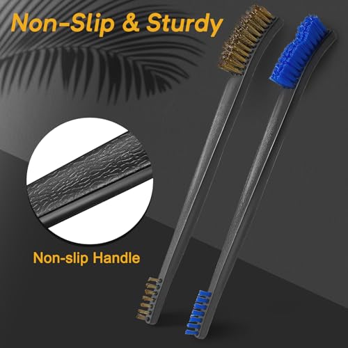 3-Piece Double-Ended Gun Cleaning Brush Set - Mixed Material Brushes