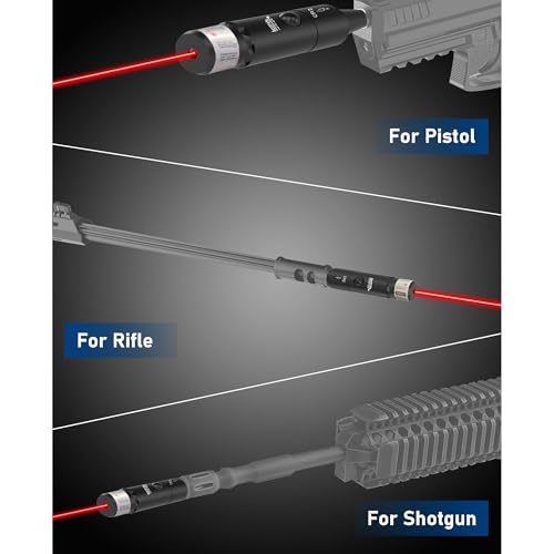 Laser Bore Sight Kit - Red Laser with 32 Adapters for 0.17 to 12GA Calibers