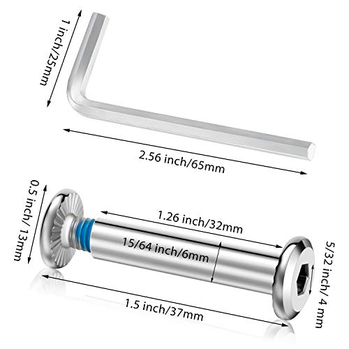 Inline Roller Skate Socket Screws with Installation Tool - 10 Sets