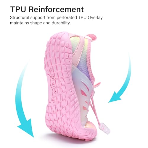 Stelle Kids Rainbow Water Shoes - TPU Side Support Barefoot, 13 Little Kid