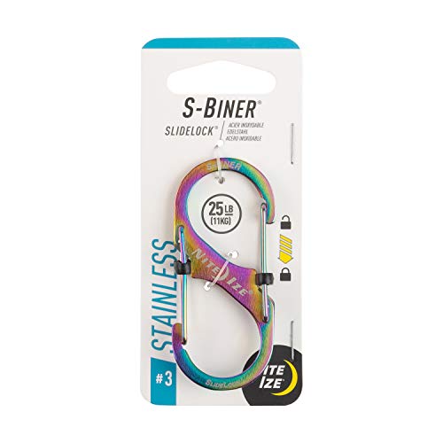 S-Biner SlideLock Stainless Steel Dual Carabiner - Size #3, Spectrum