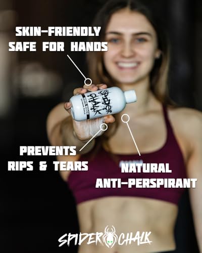 Spider Chalk 8oz Liquid Chalk for Gym & Powerlifting, Dry Hands, Better Grip