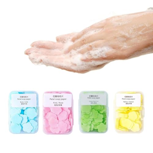 Portable Paper Soap Sheets - 4 Scents, 400 Dissolvable Petals