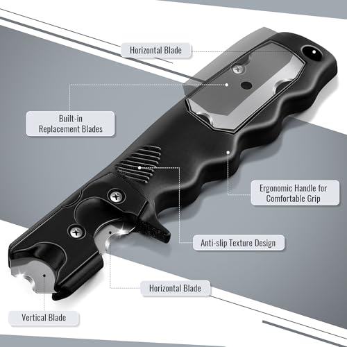 Enhon Black Dual Angle Arrow Fletching Removal Tool with Stainless Steel Blade