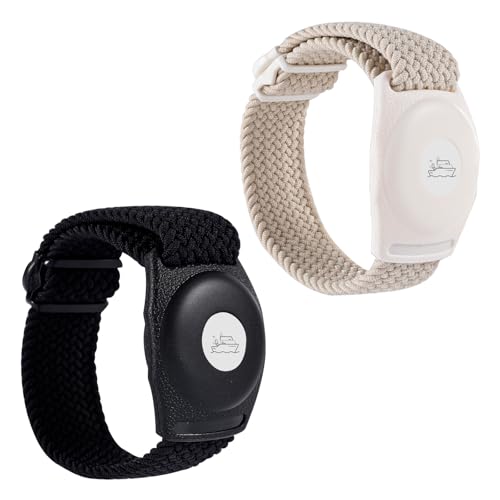 Adjustable 2pcs Medallion Holder Bracelet for Princess Cruise - White & Black