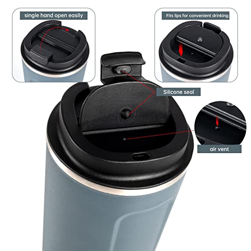 Maga 17oz Travel Coffee Mug - Insulated, Spill Proof Tumbler with Lid