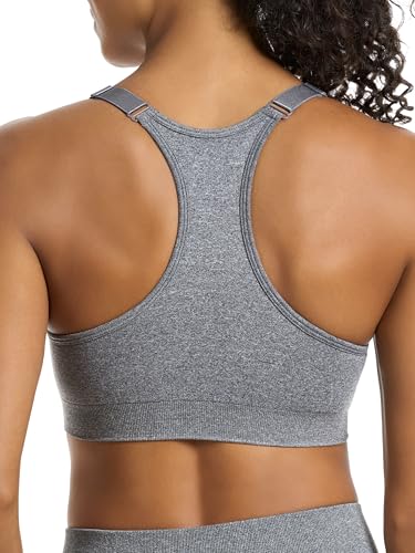 Puma Women's Seamless Sports Bra 2-Pack Medium Black Grey Activewear
