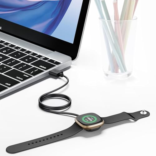 USB A + USB C Charger Cable for Fitbit Versa 4 & Sense 2 - 2 Pack